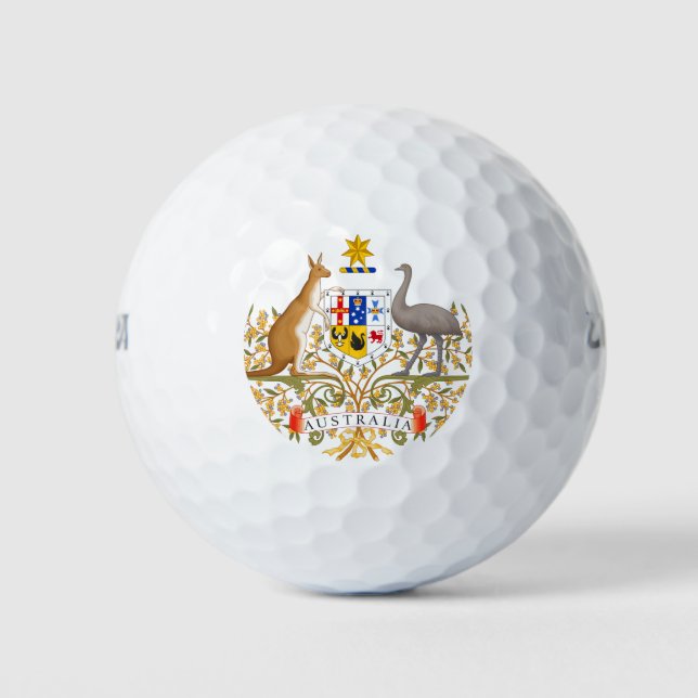 Balles De Golf Australie Armoiries du Grand Patriotique (Devant)