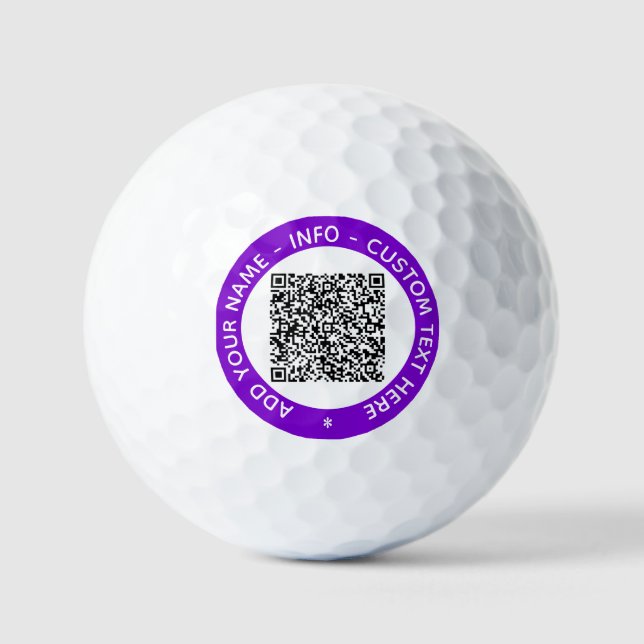 Balles de golf avec code QR personnalisé et exempl (Recto)