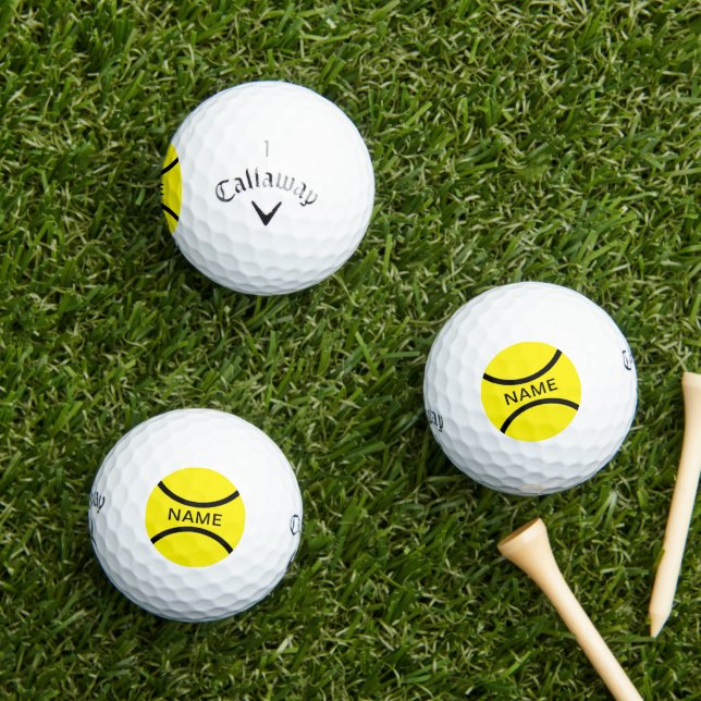 Balles de golf avec nom personnalisé idéales pour  (Herbe in situ)