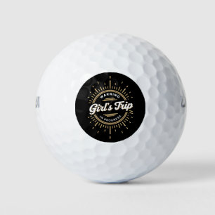 Balles De Golf Avertissement Voyage de Filles en Cours Vacances d