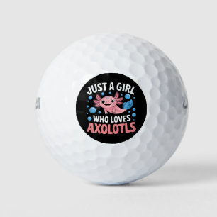 Balles De Golf Axolotl Mignon Juste Une Fille Qui Aime Les Axolot