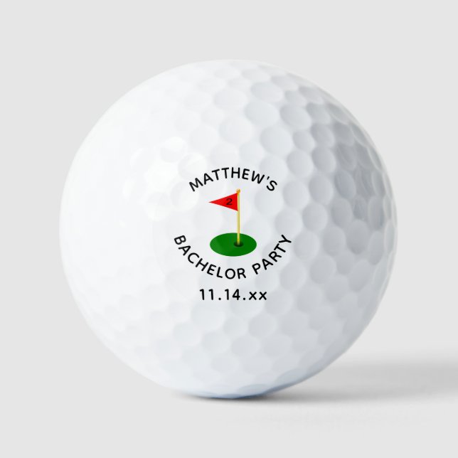 Balles De Golf Bachelor Party Golfer Golf Trou de mariage Favoris (Recto)