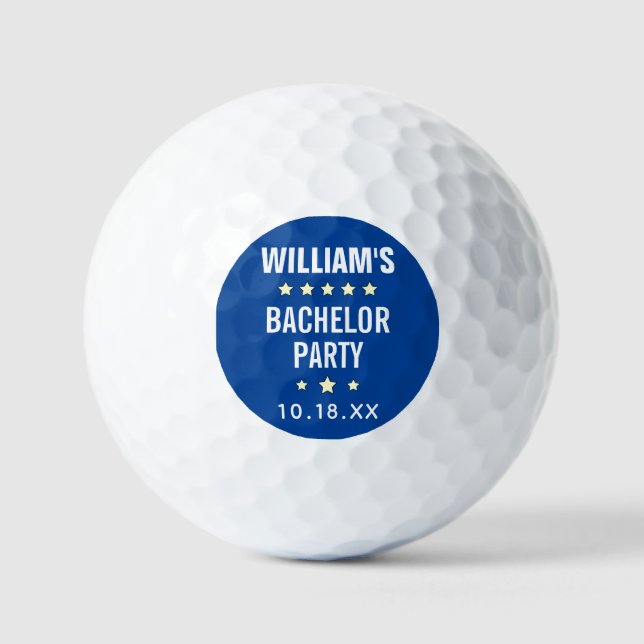 Balles De Golf Bachelor Party Typographie moderne Mariage Faveur (Recto)