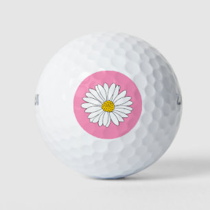 Balles De Golf Baise rose et blanche jaune