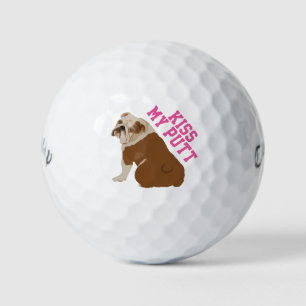 Balles De Golf Baiser anglais de bouledogue mes boules de golf de