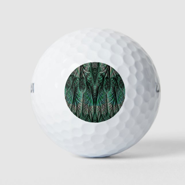 Balles De Golf Bal de golf à motif vert foncé - unique (Devant)