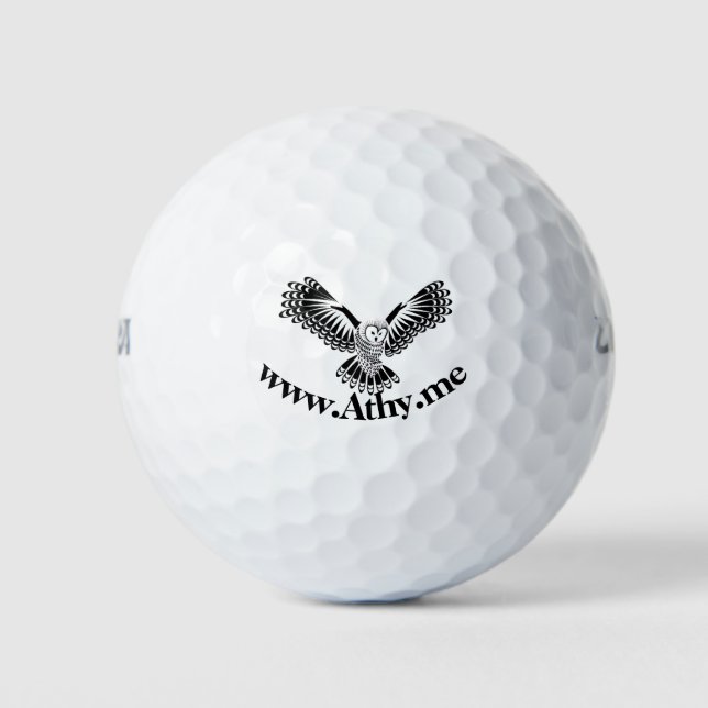 Balles De Golf Bal de golf Athy Ireland Owl Design (Devant)
