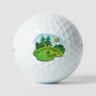 Balles De Golf Bal de golf avec ceci est MON ENDROIT HEUREUX.