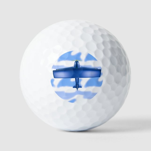 Balles De Golf Bal de golf Aviation Blue Plane (Recto)