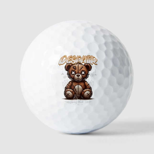 Balles De Golf Bal de golf Broken Teddy - Confrontant, mais fort (Recto)