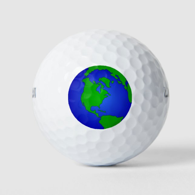 Balles De Golf Bal de golf Earth Globe Image (Devant)