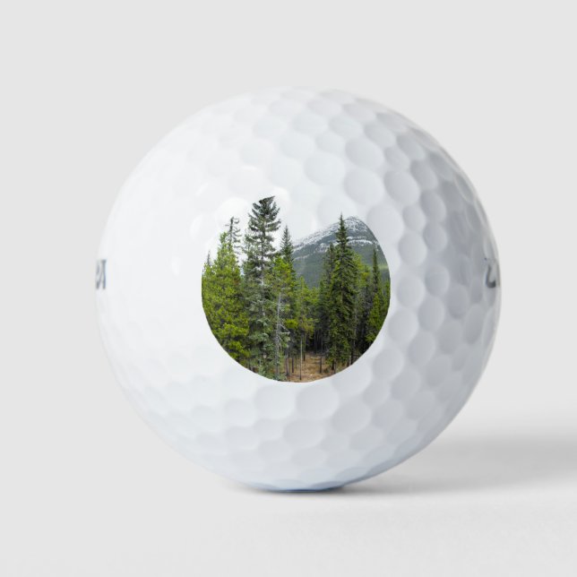 Balles De Golf Bal de golf Forest and Mountain Scene (Devant)