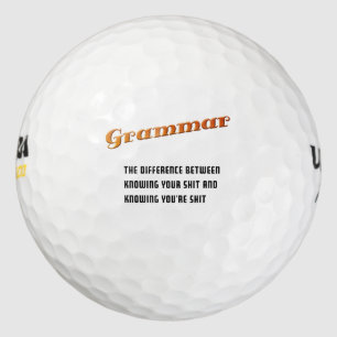 Balles De Golf Bal de golf Funny Grammar