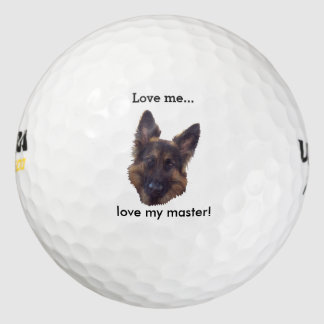 Balles De Golf Bal de golf GSD, "Aimez-moi, aimez mon Maître".