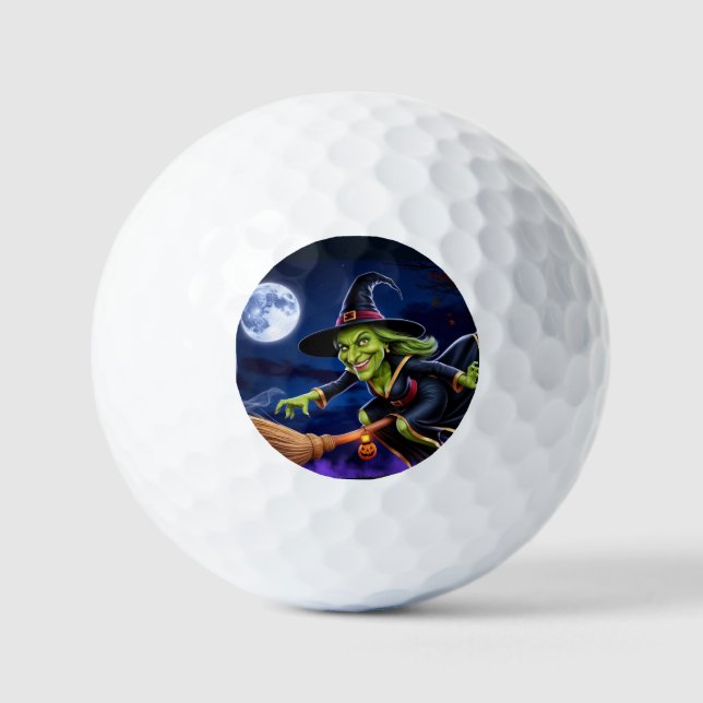 Balles De Golf Bal de golf Halloween/Witch (Recto)