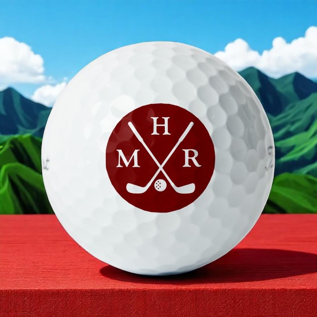 Balles De Golf Bal De Golf Monogrammé Pour Les Golfeurs Élégants (Créateur téléchargé)
