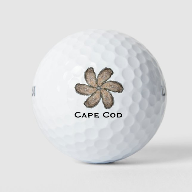 Balles De Golf Bal de golf Oyster Flower - Design D (Devant)