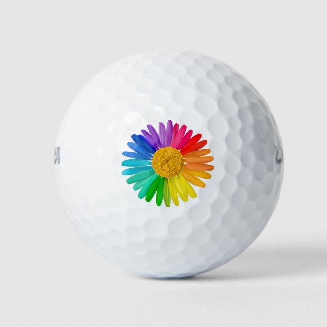 Balles De Golf Ballon de golf Rainbow Flower (Devant)