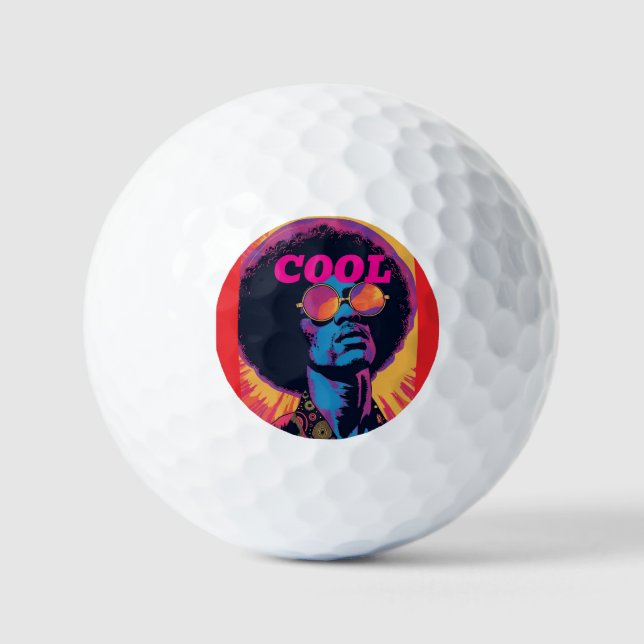 Balles De Golf Ballons de golf cool/Retro (Recto)