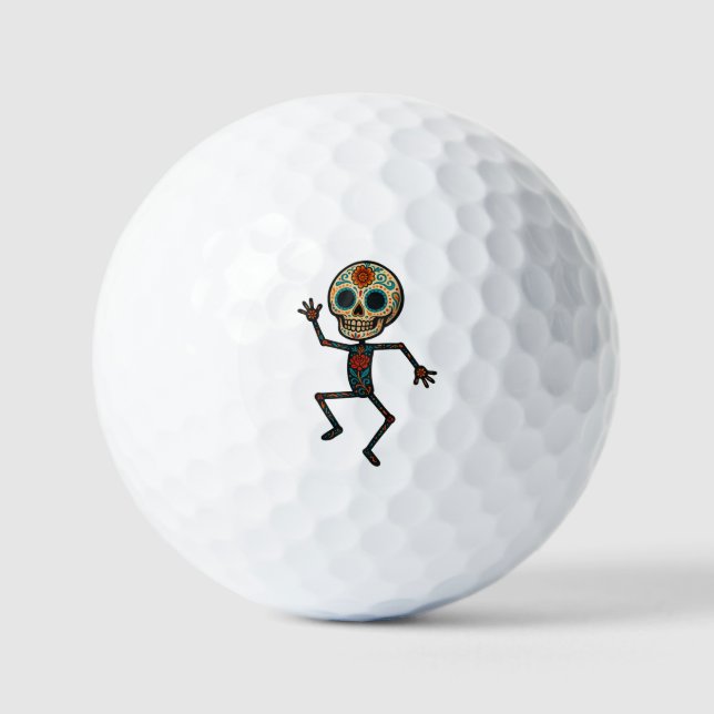 Balles De Golf Ballons de golf de Calavera Dancer (Recto)