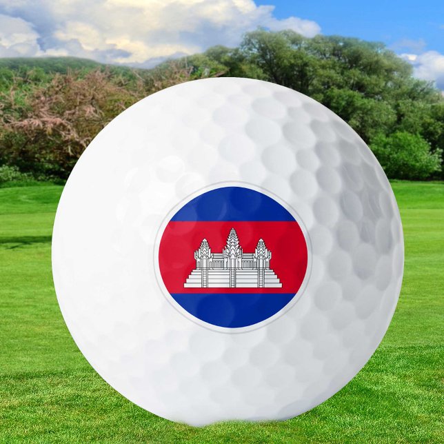 Balles De Golf Ballons de golf du Cambodge, golfeurs de drapeau / (Créateur téléchargé)