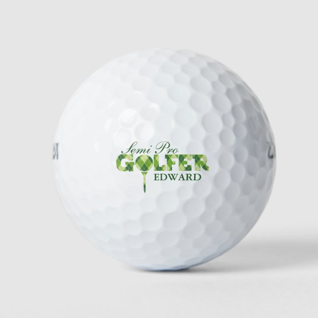 Balles De Golf Ballons de golf semi-Pro Golfer vert (Devant)