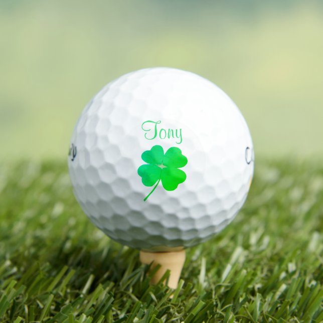 Balles De Golf Ballons de golf Shamrock vert irlandais de la Sain (T-shirt Insitu)