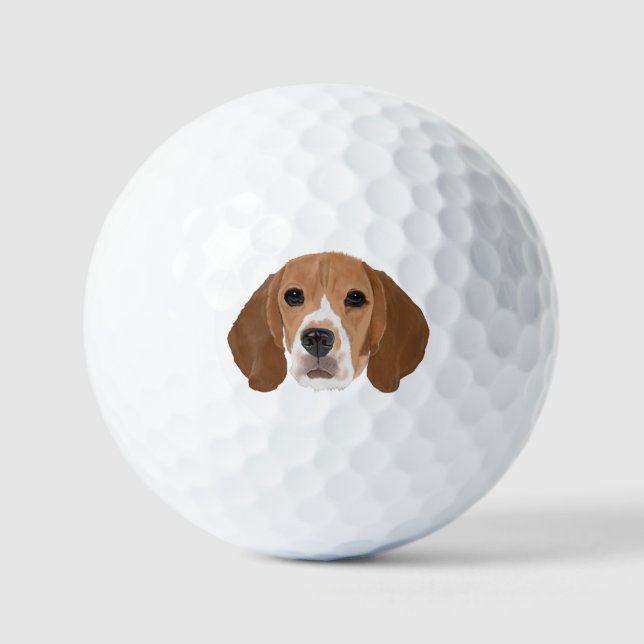Balles De Golf Balls de golf beagle (Recto)
