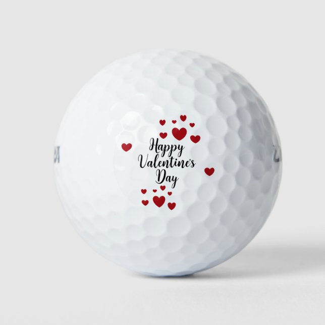 Balles De Golf Balls de golf Heureuses Saintes-Valentin (Devant)