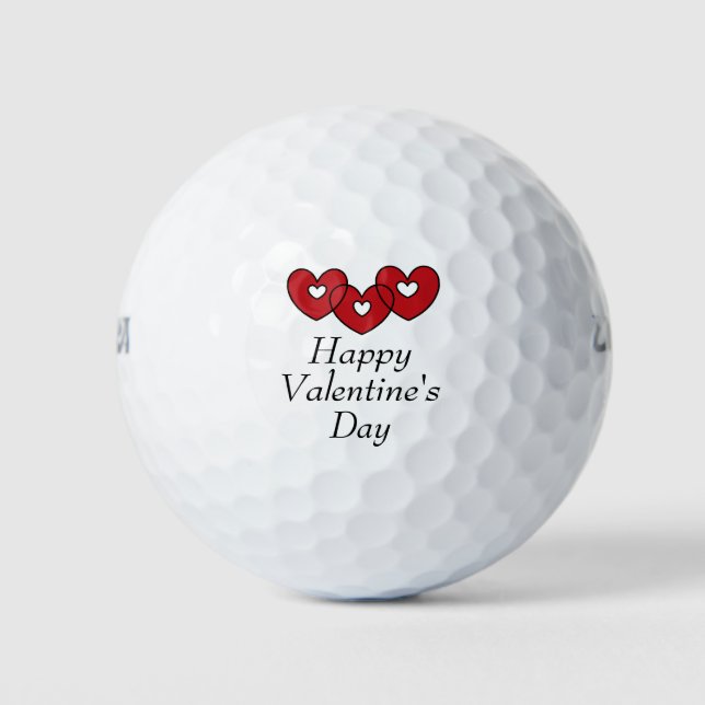 Balles De Golf Balls de golf Heureuses Saintes-Valentin (Devant)