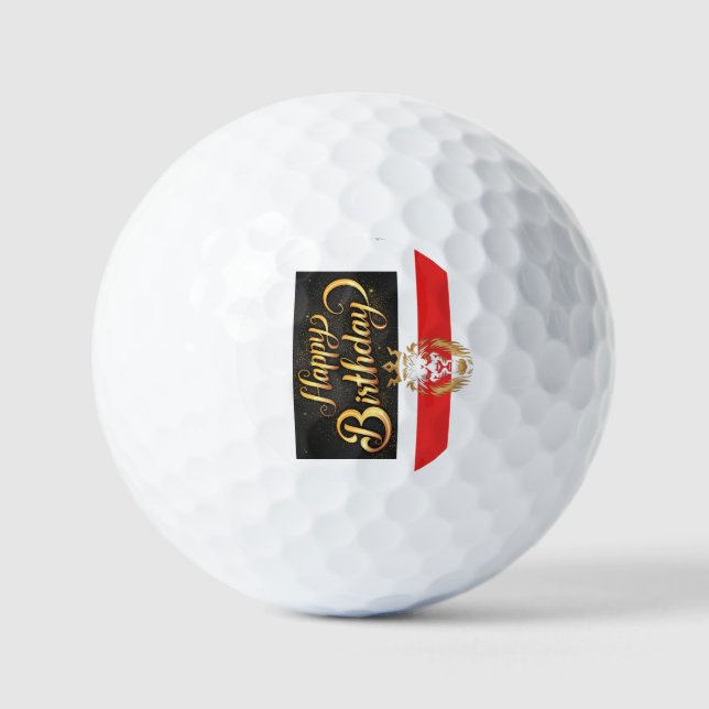 Balles De Golf Balls de golf heureux anniversaire spécial (Recto)