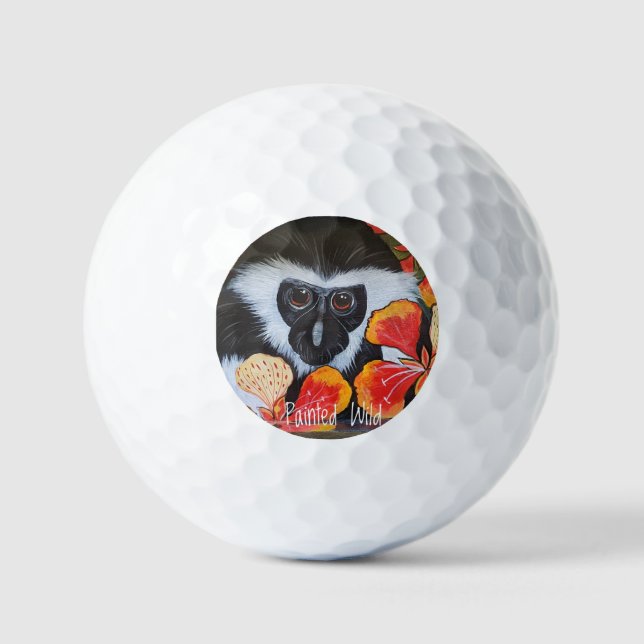 Balles De Golf Bals de golf Colobus Peint Wild (Recto)
