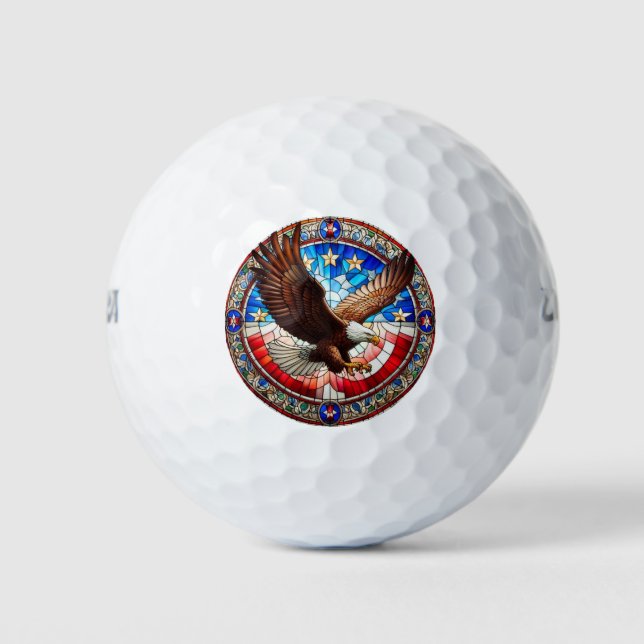Balles De Golf Bals de golf d'aigle patriotique (Devant)