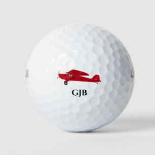 Balles De Golf Bals de golf d'avion rouge vintage