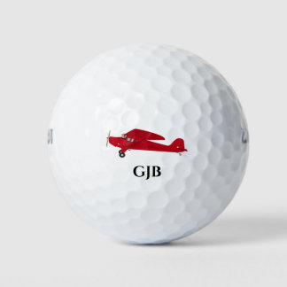 Balles De Golf Bals de golf d'avion rouge vintage