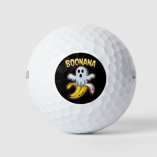 Balles De Golf Banane fantôme mignon Boonana Halloween (Devant)