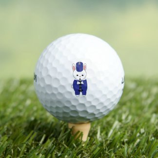 Balles De Golf Bande de Marche de lapin Clarinet Bleu Blanc