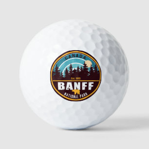 Balles De Golf Banff NP Canada Montagnes Rocheuses Souvenirs Vint