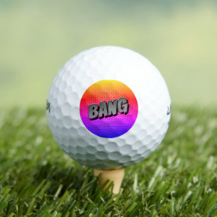 Balles De Golf Bang ! Ballons de golf Retro Comic Pop Art