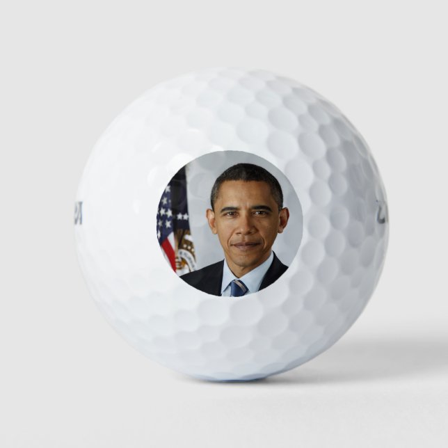 Balles De Golf Barack Obama Président américain Portrait de la Ma (Devant)