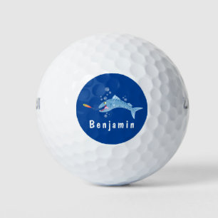 Balles De Golf Barracuda poisson affamé de la pêche dessin animé