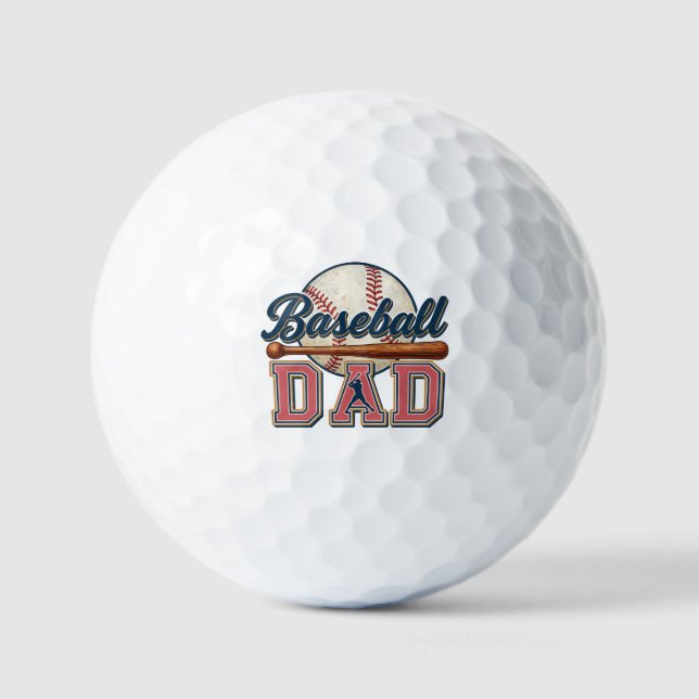 Balles De Golf Baseball Papa - Classique (Recto)