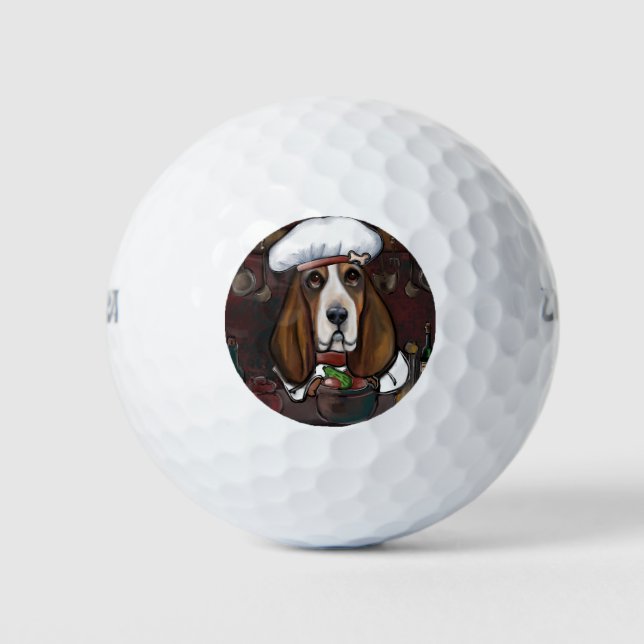 BALLES DE GOLF BASSET HOUND (Devant)