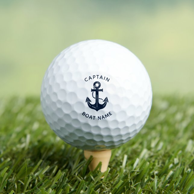 Balles De Golf Bateau Bleu Marine Nautilique Nom Ancre (T-shirt Insitu)