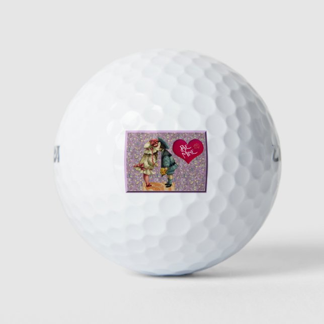 Balles De Golf "Be Mine" Sweet Nostalgale Valentine (Devant)