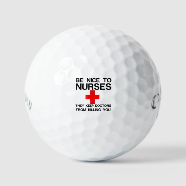 BALLES DE GOLF BE NICE TO NURSES (Recto)