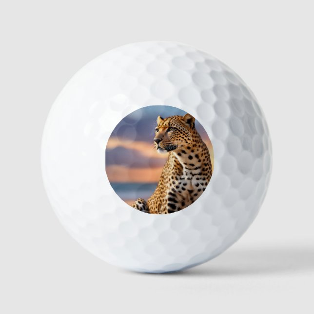 Balles De Golf Beau léopard (Recto)