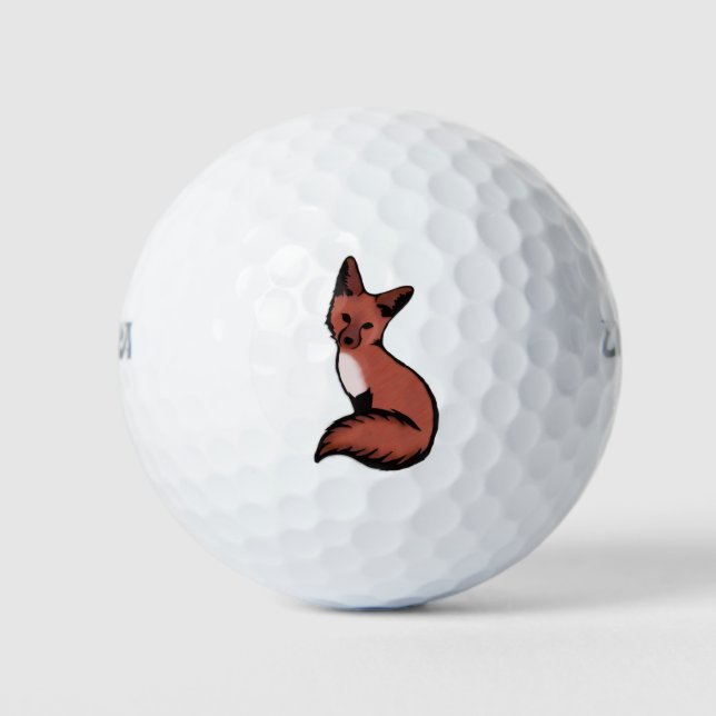 Balles De Golf Beau Renard Rouge (Devant)