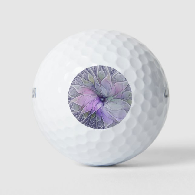 Balles De Golf Beauté Époustouflante Art Fractal Abstrait Moderne (Devant)