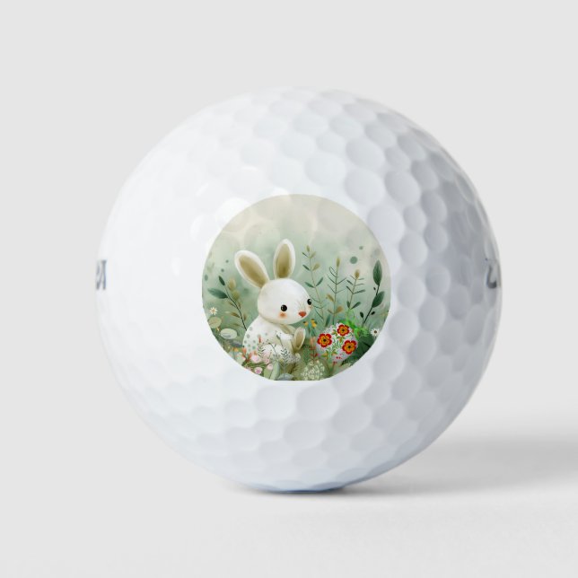 BALLES DE GOLF BÉBÉ BUNNY ET OEUF DE PÂQUES (Devant)
